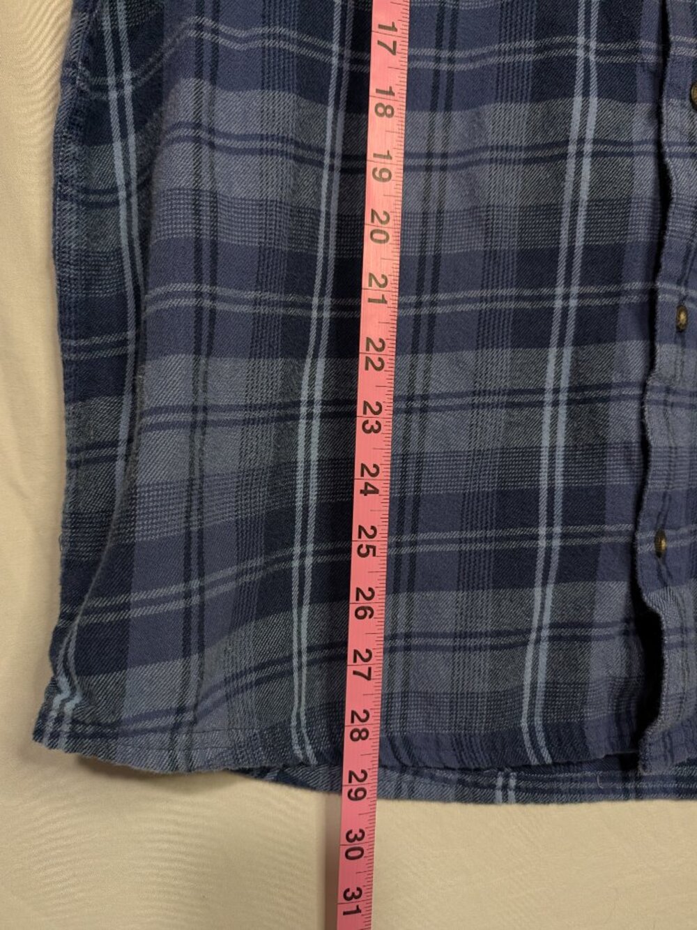 Toad&Co Men's Indigo Blue Plaid Flannel Slim Fit Shirt Organic Cotton XL - Picture 10 of 11